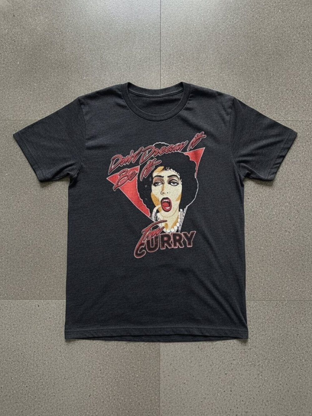 Tim Curry Rocky Horror Graphic Tee Black Vintage Style